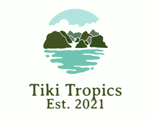 Island Tropical Vacation logo design