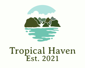 Island Tropical Vacation logo design