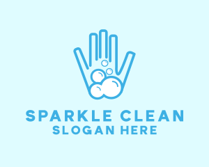 Bubble Soap Hand Sanitizer Clean logo