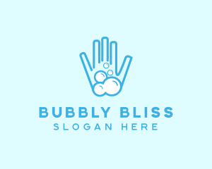 Bubble Soap Hand Sanitizer logo design