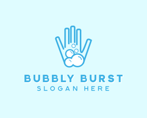 Bubble Soap Hand Sanitizer logo design