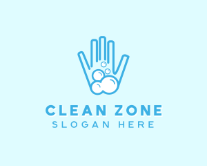 Bubble Soap Hand Sanitizer logo design