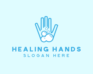 Bubble Soap Hand Sanitizer logo design