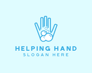 Bubble Soap Hand Sanitizer logo design