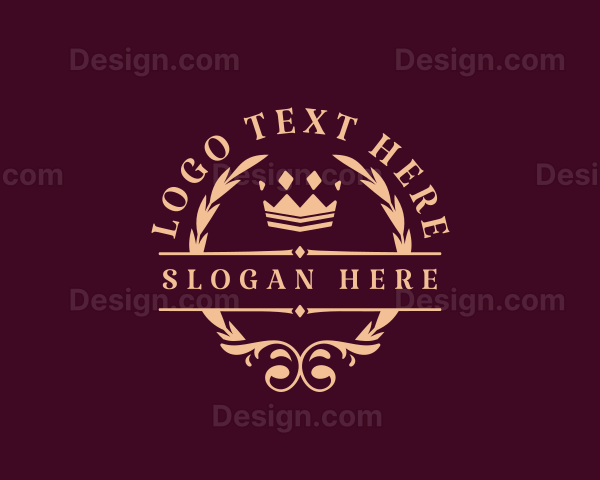 Royalty Crown Wreath Logo