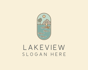 Lake Yacht Travel logo design