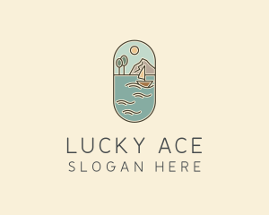 Lake Yacht Travel logo design