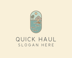 Lake Yacht Travel logo design