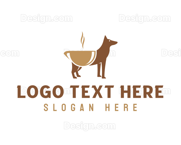 Dog Coffee Cup Logo