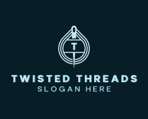 Knitting Needle Thread logo design