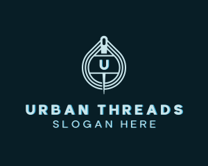 Knitting Needle Thread logo design