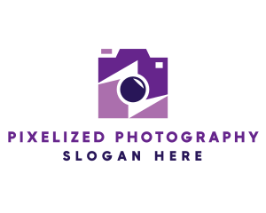 Purple Media Camera logo design