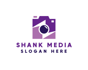 Purple Media Camera logo design