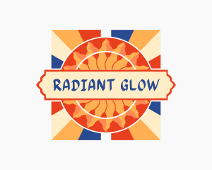 Decorative Sun Ray logo design