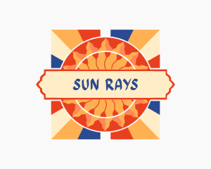 Decorative Sun Ray logo design