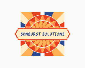 Decorative Sun Ray logo design