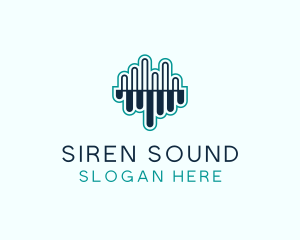 Sound Equalizer Waves logo design