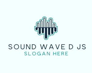 Sound Equalizer Waves logo design