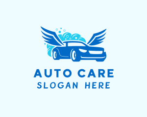 Car Wash Wings  logo design