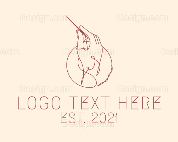 Needle Thread Tailoring Shop Logo