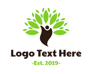 Eco Human Leaf logo