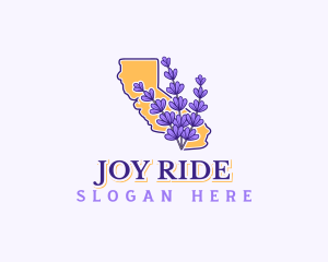 California Lavender Flower Logo