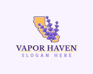 California Lavender Flower Logo