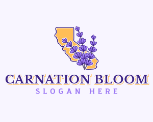 California Lavender Flower logo design