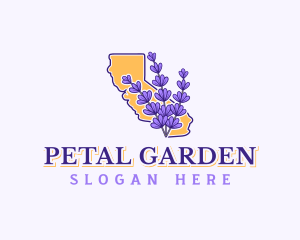 California Lavender Flower logo design