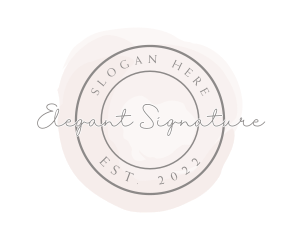 Elegant Signature Handwritten logo design