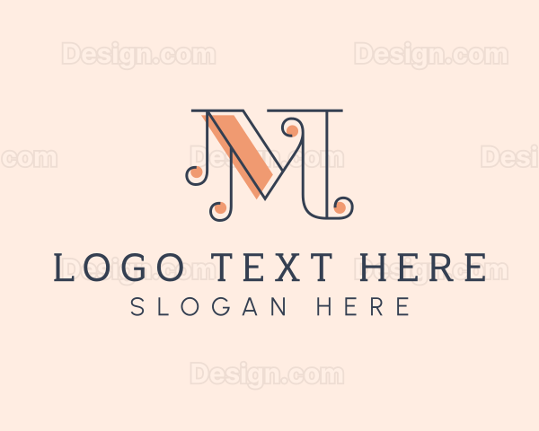 Stylish Salon Letter M Logo