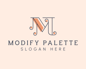 Stylish Salon Letter M logo design