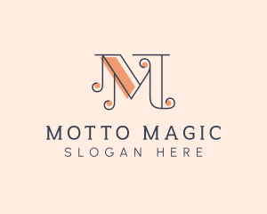 Stylish Salon Letter M logo design