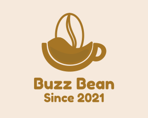 Brown Coffee Bean Mug  logo design