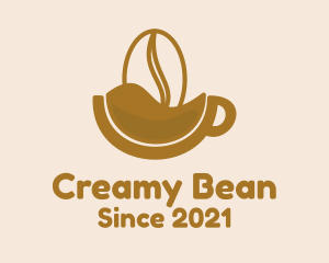 Brown Coffee Bean Mug  logo design