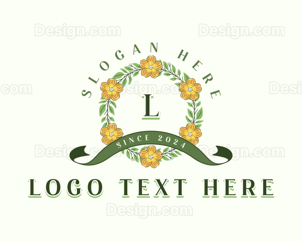 Floral Wreath Decor Logo