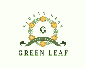 Floral Wreath Decor logo design