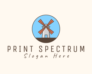 Windmill Farm Countryside logo design