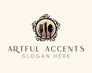 Elegant Cutlery Utensils logo design