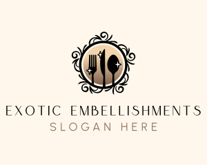 Elegant Cutlery Utensils logo design