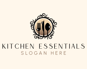 Elegant Cutlery Utensils logo design