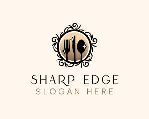 Elegant Cutlery Utensils logo design