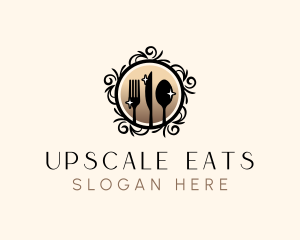 Elegant Cutlery Utensils logo design