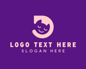 Cute Sleepy Cat logo