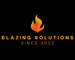 Blazing Fire Flame logo design