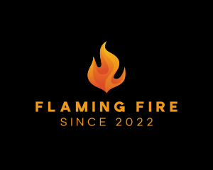 Blazing Fire Flame logo design