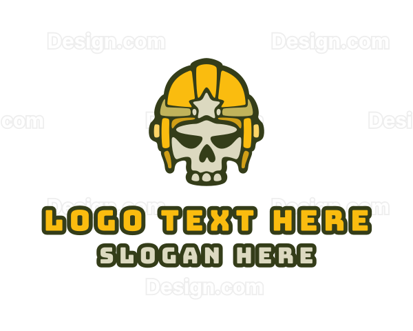 Gaming Skull Helmet Logo