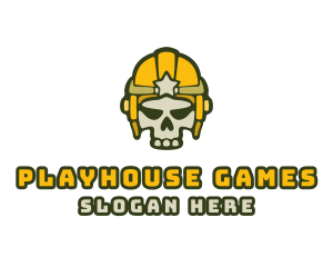 Gaming Skull Helmet  logo design