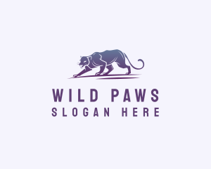 Wild Panther Animal logo design