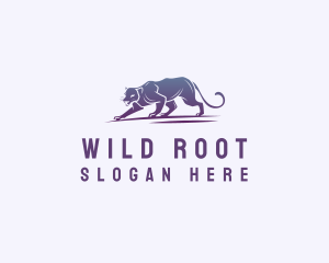 Wild Panther Animal logo design